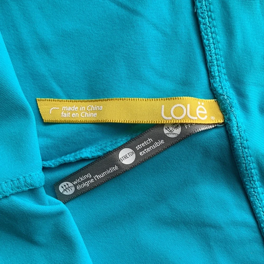 Lole Aqua Blue Tennis Pickle ball Skirt with Shorts Size large